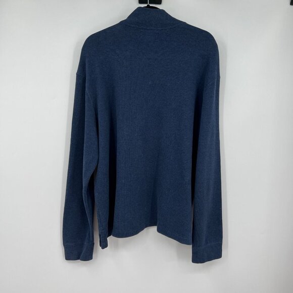 Vintage Polo Ralph Lauren Blue Quarter Zip Sweater men's size Extra Large Blue - Picture 8 of 10
